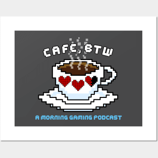 Cafe, BTW pixel art red hearts coffee mug Posters and Art